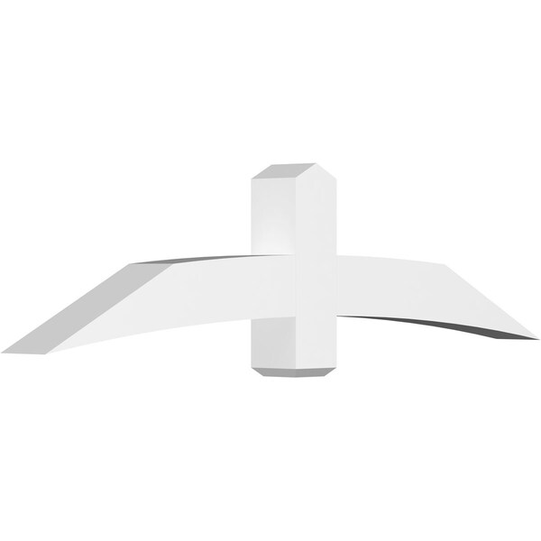 Ekena Millwork Bellingham Architectural Grade PVC Gable Bracket, 72"W x 18"H x 6"D x 6"F, 6/12 Pitch GBP072X18X0606BEL00 - main